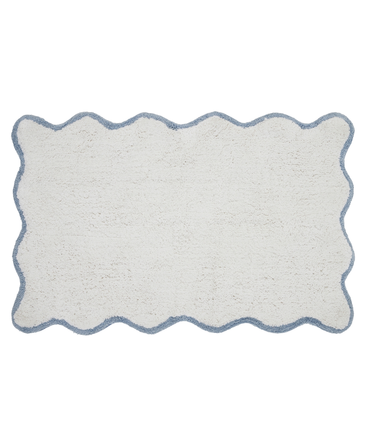 Vcny Home Scallop Cotton Bath Rug, 17" x 24"