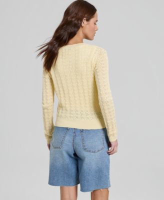 Women's Pointelle Cardigan, Macy's Exclusive
