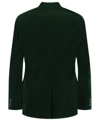 Boys' 8-20 Velvet Notch Lapel Collar Sportcoat