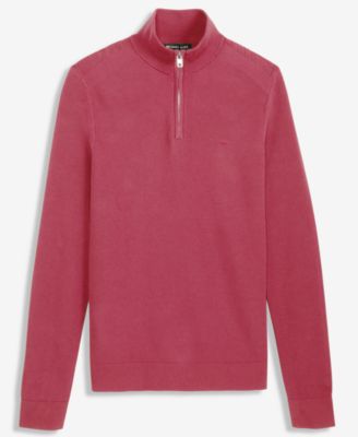 Men's Mouline Texture Quarter-Zip Sweater