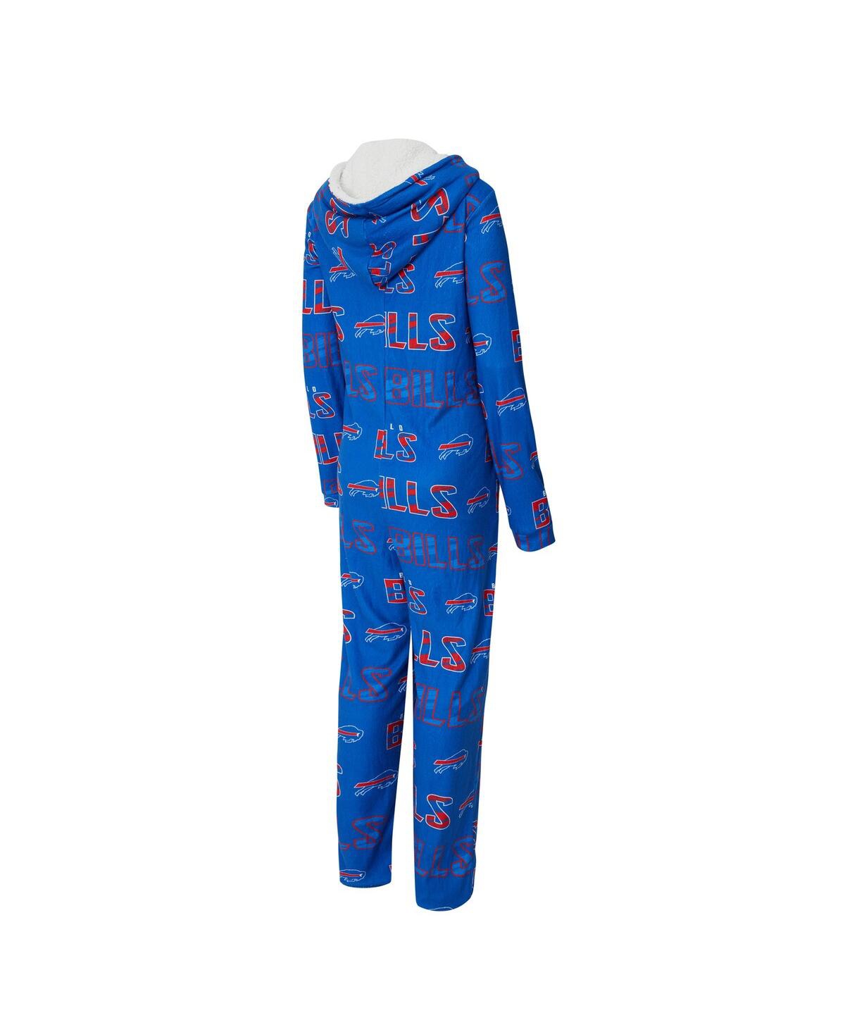 Concepts Sport Women's Royal Buffalo Bills Roadway Allover Print Microfleece Full-zip Union Suit In Blue