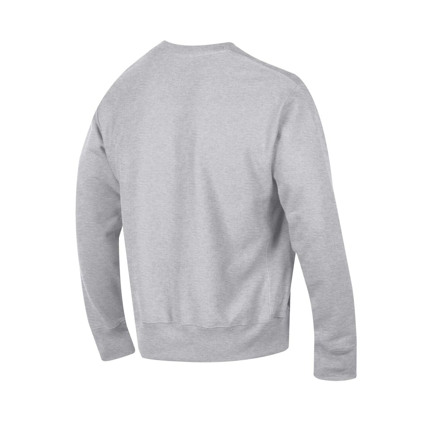 Men's Gray North Carolina Tar Heels Distressed Arch Over Logo Reverse Weave Crew Neck Sweatshirt