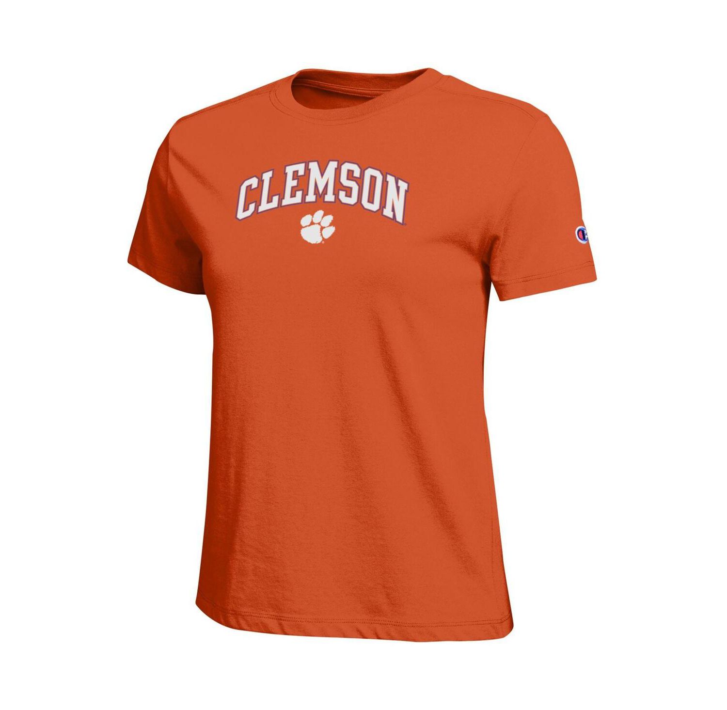 Women's Orange Clemson Tigers Arched Over Logo T-Shirt