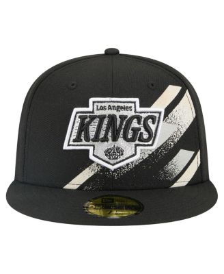 Men's Black Los Angeles Kings Faded Lines 59FIFTY Fitted Hat