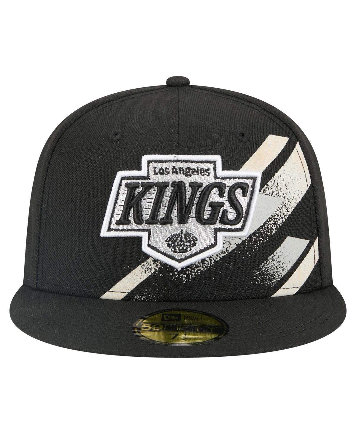 New Era Men's Black Los Angeles Kings Faded Lines 59FIFTY Fitted Hat