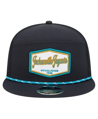 Men's Black Jacksonville Jaguars Ripstop Patch 9FIFTY Split Panel Snapback Hat