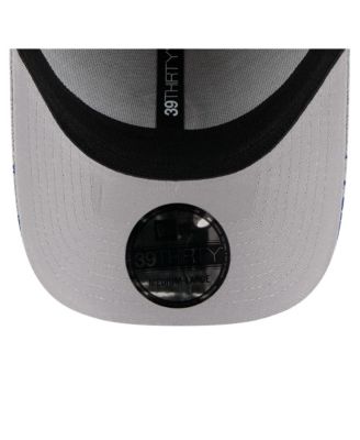 Men's Gray Chicago Cubs Visor Paint Splatter 39THIRTY Flex Hat