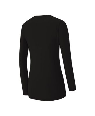 Women's 2-Piece Black New Orleans Saints Chestnut Long Sleeve T-Shirt and Pants Sleep Set