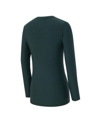 Women's 2-Piece Green Bay Packers Chestnut Long Sleeve T-Shirt and Pants Sleep Set