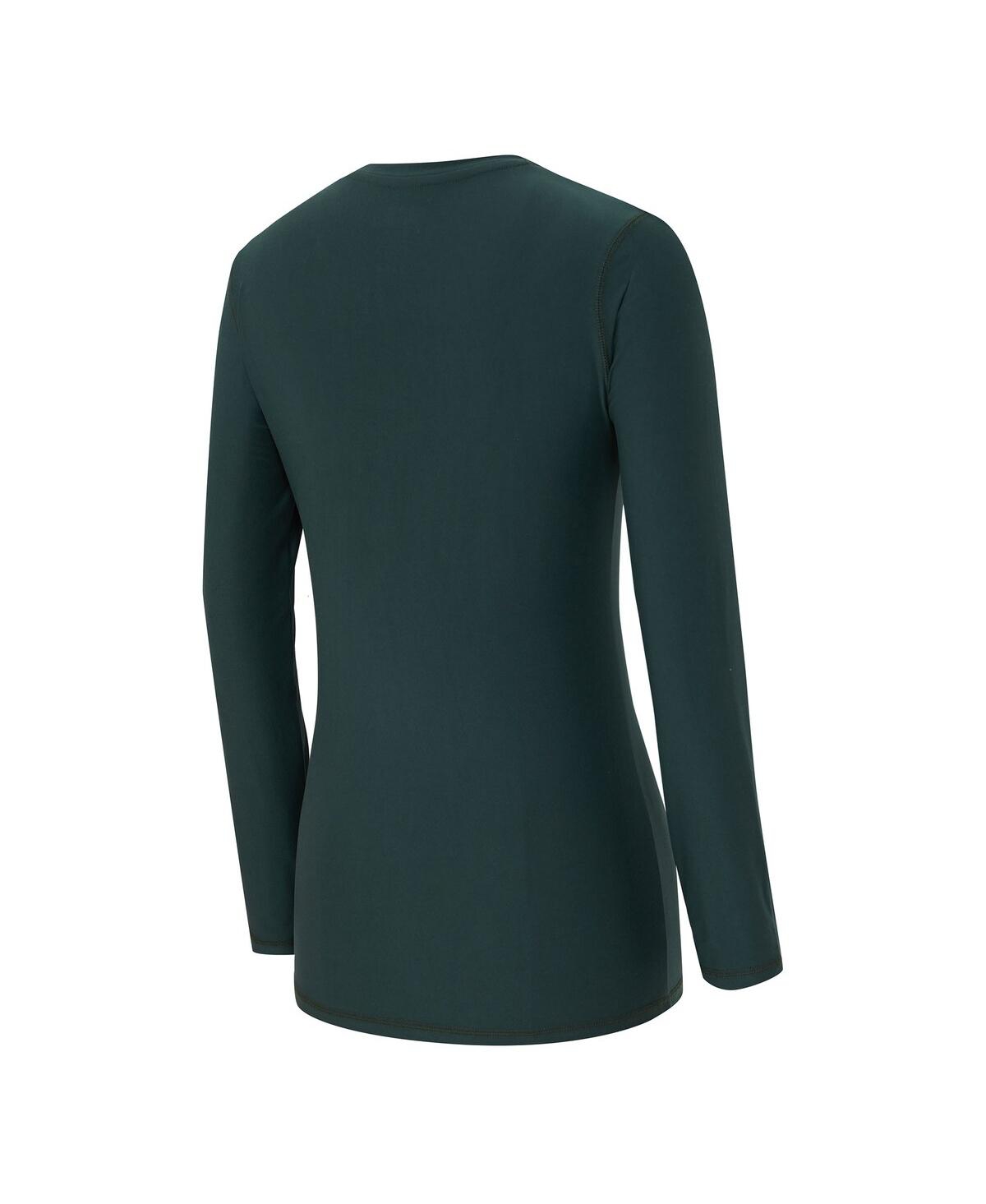 Concepts Sport Women's 2-piece Green Bay Packers Chestnut Long Sleeve T-shirt And Pants Sleep Set In Green