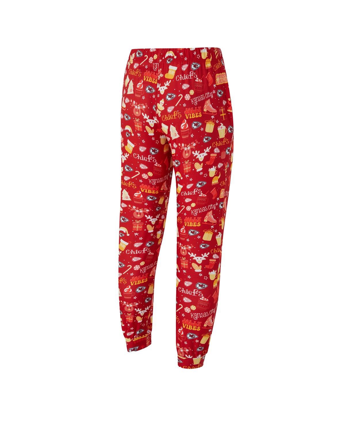 Concepts Sport Men's 2-piece Red Kansas City Chiefs Chestnut Long Sleeve Top And Pants Set In Red