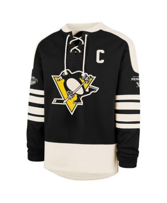 Men's Sidney Crosby Black Pittsburgh Penguins Player Name Number Sweep Check Eternal Lacer Sweatshirt