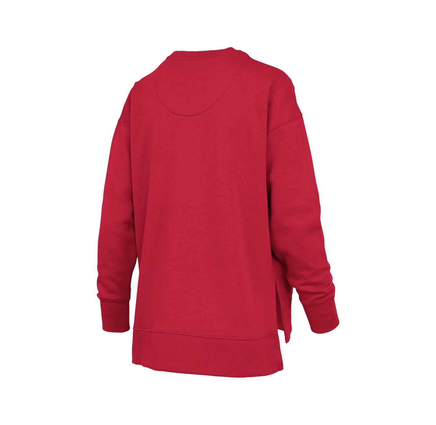 Women's Scarlet Nebraska Huskers Bonanza Chenille Harper Script Sweatshirt