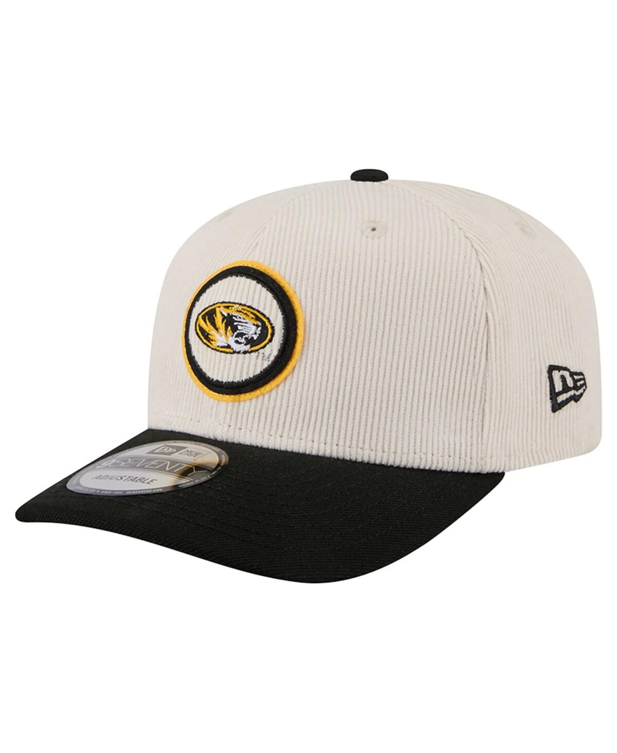 New Era Men's Cream/Black Missouri Tigers Loyal Corduroy 9SEVENTY Adjustable Hat