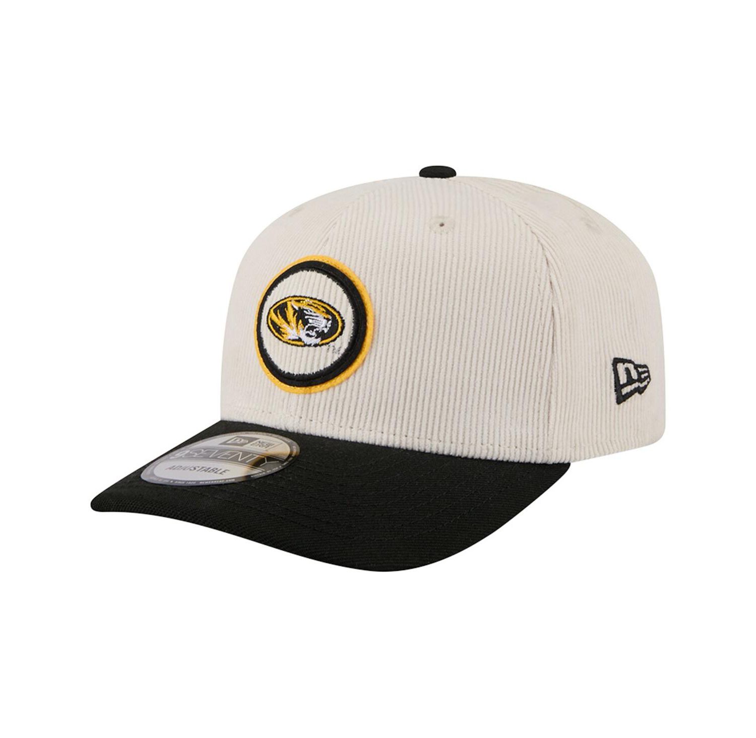 Men's Cream/Black Missouri Tigers Loyal Corduroy 9SEVENTY Adjustable Hat