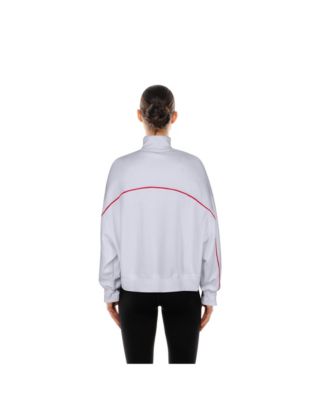 Women's White Kansas City Chiefs Functional Fandom Quarter-Zip Sweatshirt