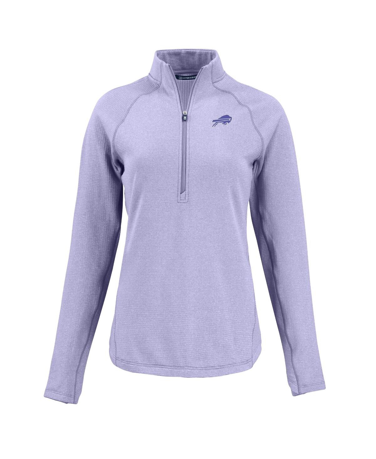 Cutter & Buck Women's Purple Buffalo Bills Peshastin Eco Fleece Half-zip Sweatshirt In Multi