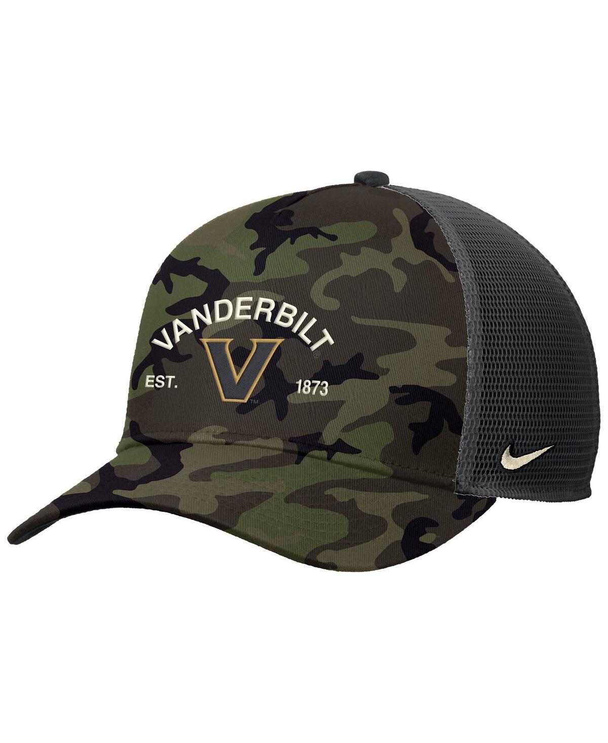 Nike Men's Camo Vanderbilt Commodores 2025 Military Appreciation Rise Adjustable Trucker Hat