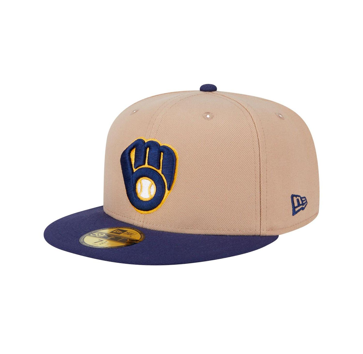 Men's Khaki Milwaukee Brewers 59FIFTY Fitted Hat