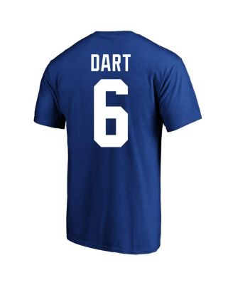 Men's Jaxson Dart Royal New York Giants Big Tall Name Number T-Shirt
