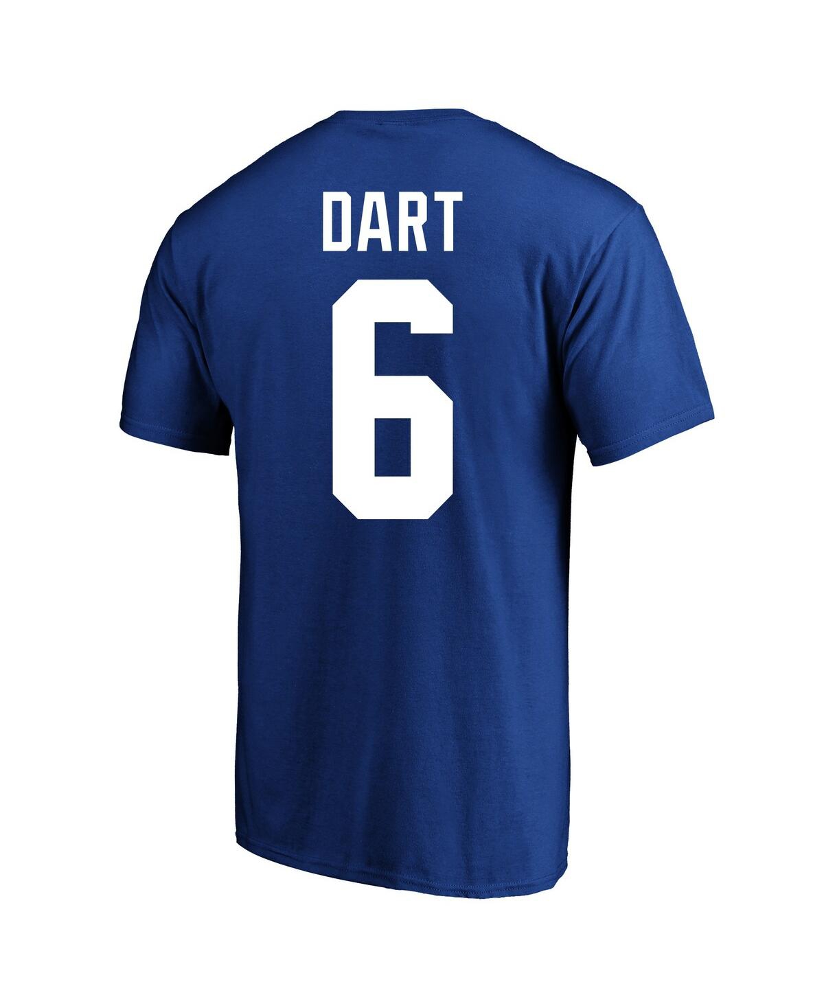 Fanatics Men's Jaxson Dart Royal New York Giants Big Tall Name Number T-shirt In Blue