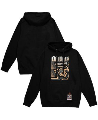 Mitchell & Ness - Men's Black Baltimore Orioles Sidewalk Sketch Pullover Hoodie