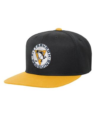 Mitchell & Ness - Big Boys and Girls Black/Gold Pittsburgh Penguins Core Team Two-Tone Snapback Hat