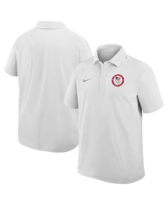 Nike - Men's White Team USA Woven Polo Shirt