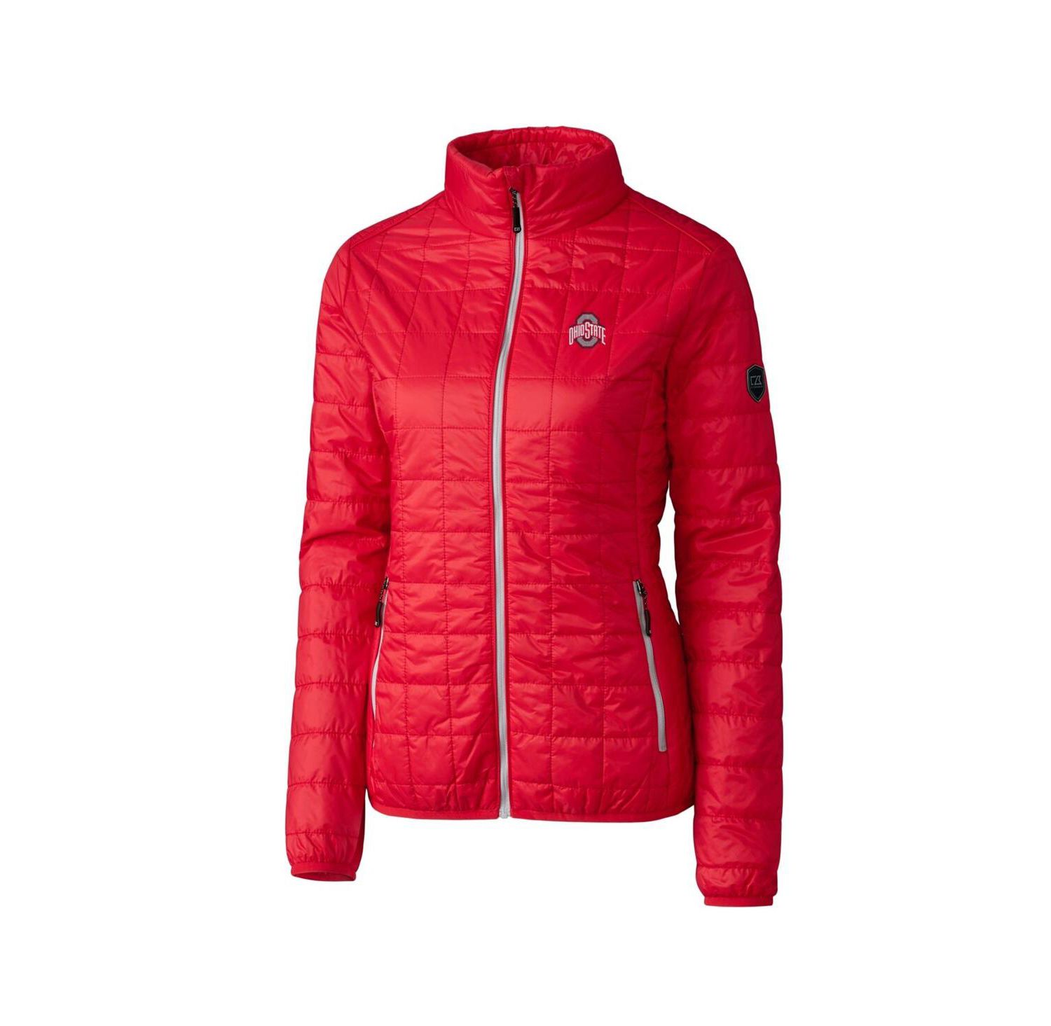 Women's Red Ohio State Buckeyes Rainier Eco Insulated Puffer Full-Zip Jacket