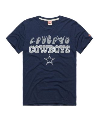 Men's and Women's Navy Dallas Cowboys NFL ASL Collection by Love Sign Tri-Blend T-Shirt
