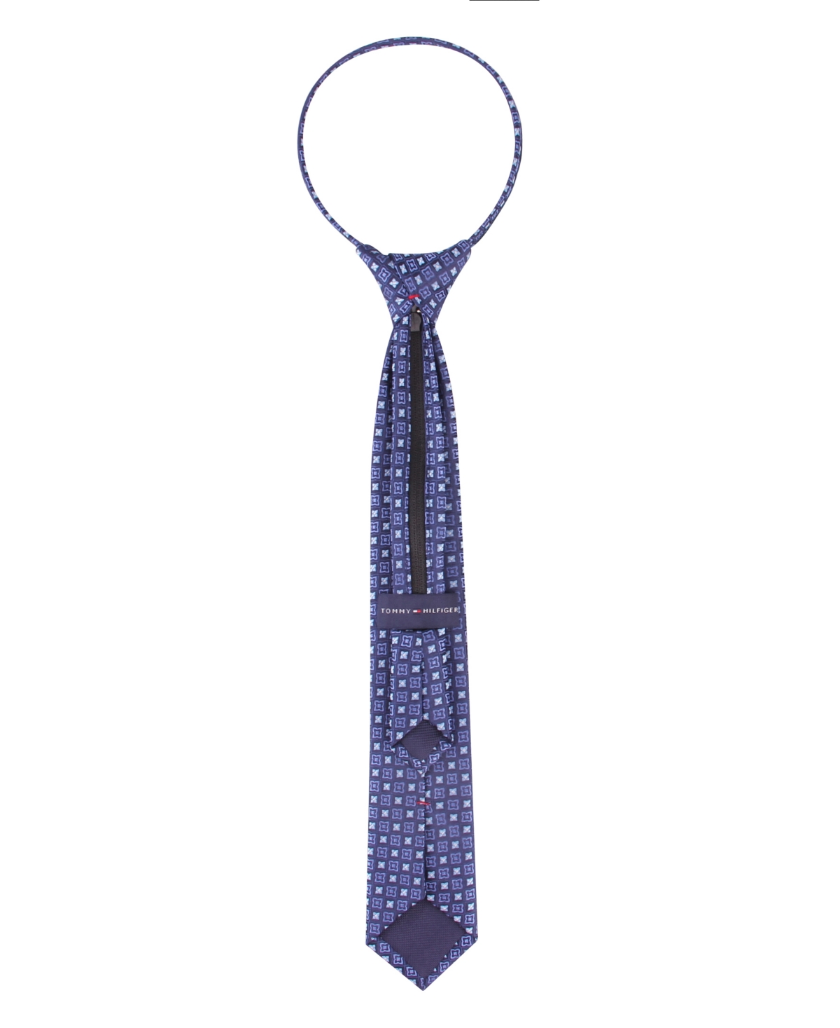Tommy Hilfiger Boys Classic Pattern Zipper Tie