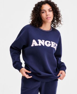 Juniors' Whipstitched Crewneck Sweatshirt