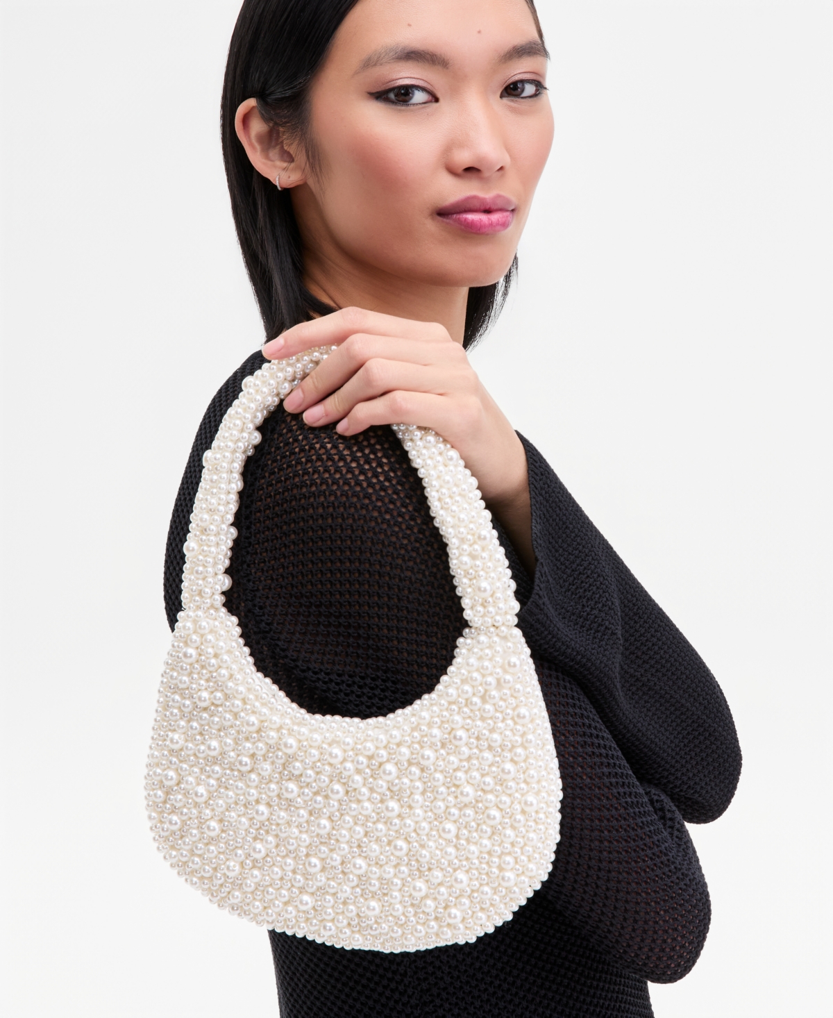 I.n.c. International Concepts All Over Pearl Pouch Clutch