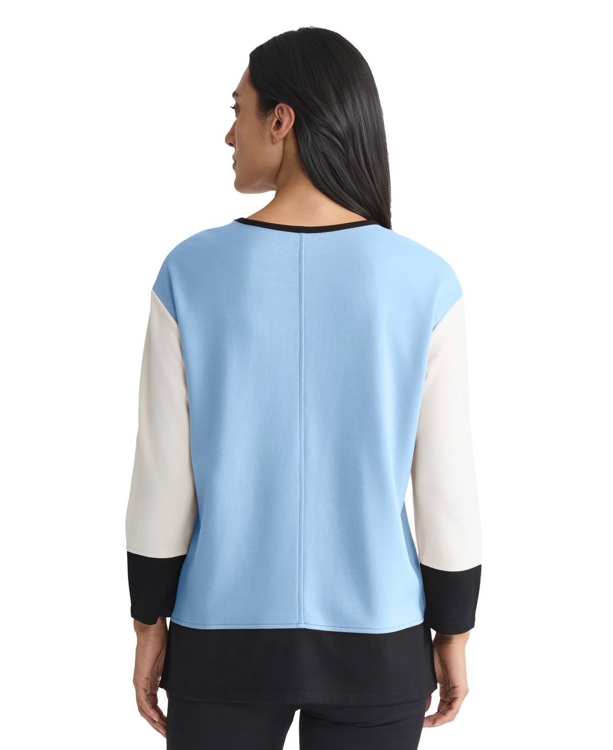 Jones New York Plus Size Colorblock Dolman-sleeve Top In Blue