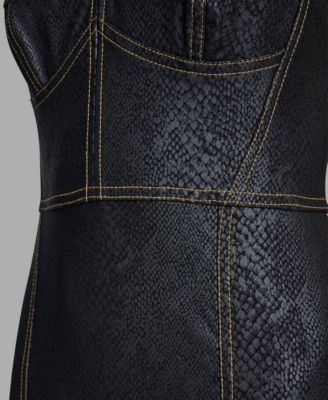 Women's Sweetheart Denim Corset Sheath Dress