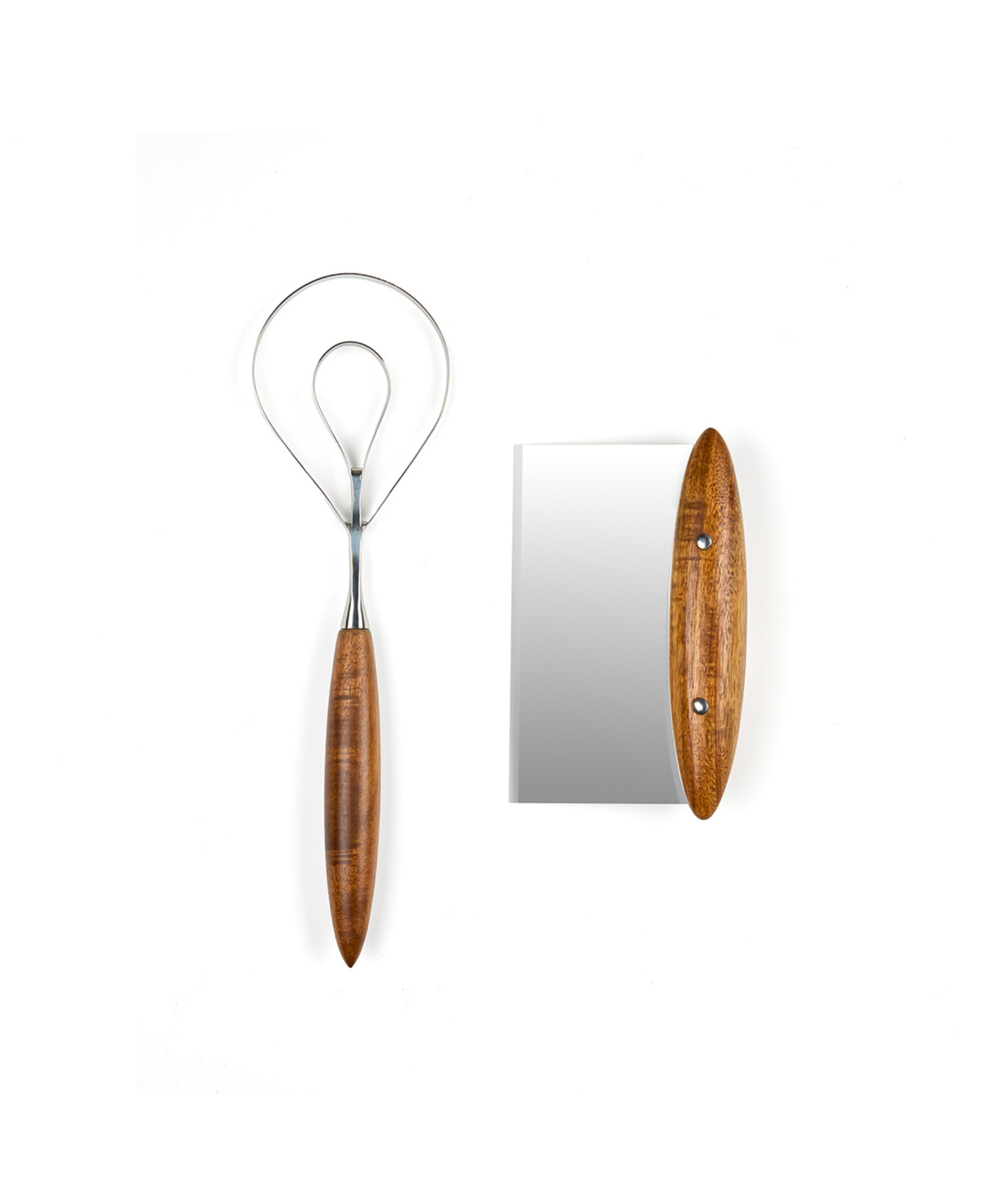 Nambe 2-pc. Breaking Bread Bench Scraper And Whisk Set In Brown