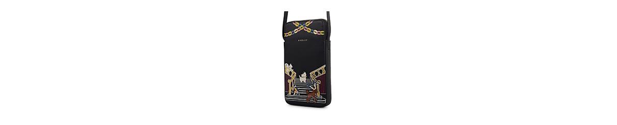 Radley London Party Pals Mini Phone Crossbody Bag In Black