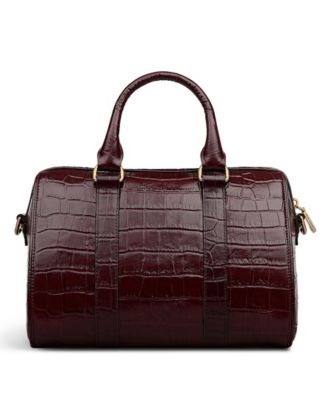 Noble Alley Faux Croc Small Zip Top Grab Handbag