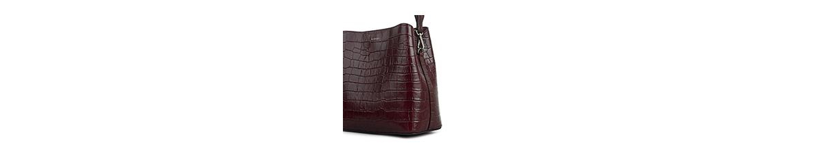 Radley London Dukes Place Faux Croc Small Compartment Crossbody Bag In Burgundy