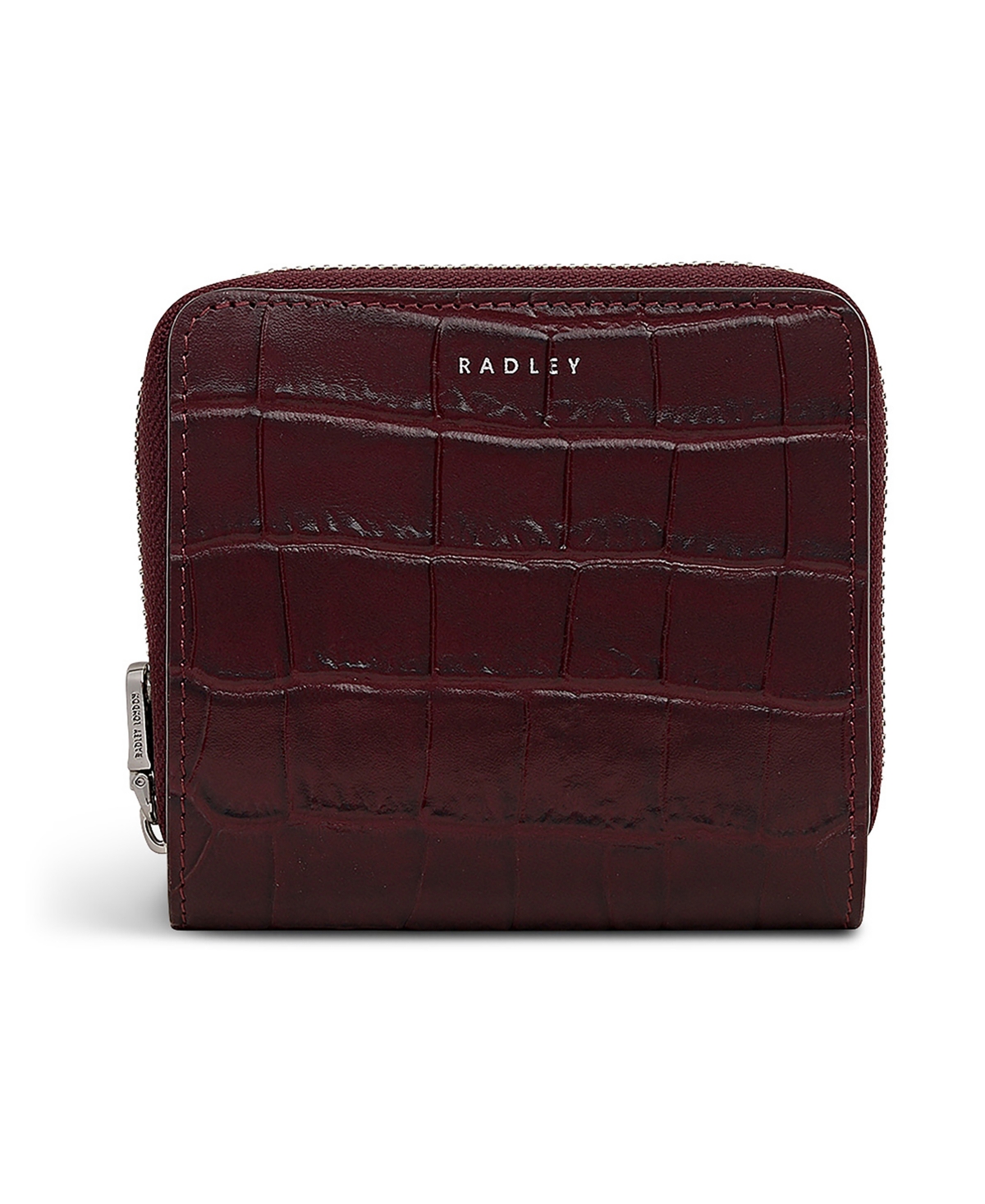 Radley London Dukes Place Faux Croc Zip Around Wallet In Burgundy