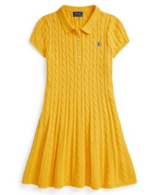 Girls' 7-16 Cable-Knit Short-Sleeve Sweater Dress