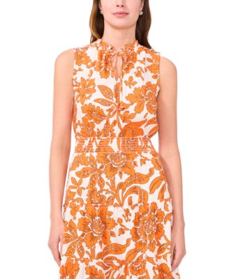 Women's Sleeveless Tie Neck Maxi Dress