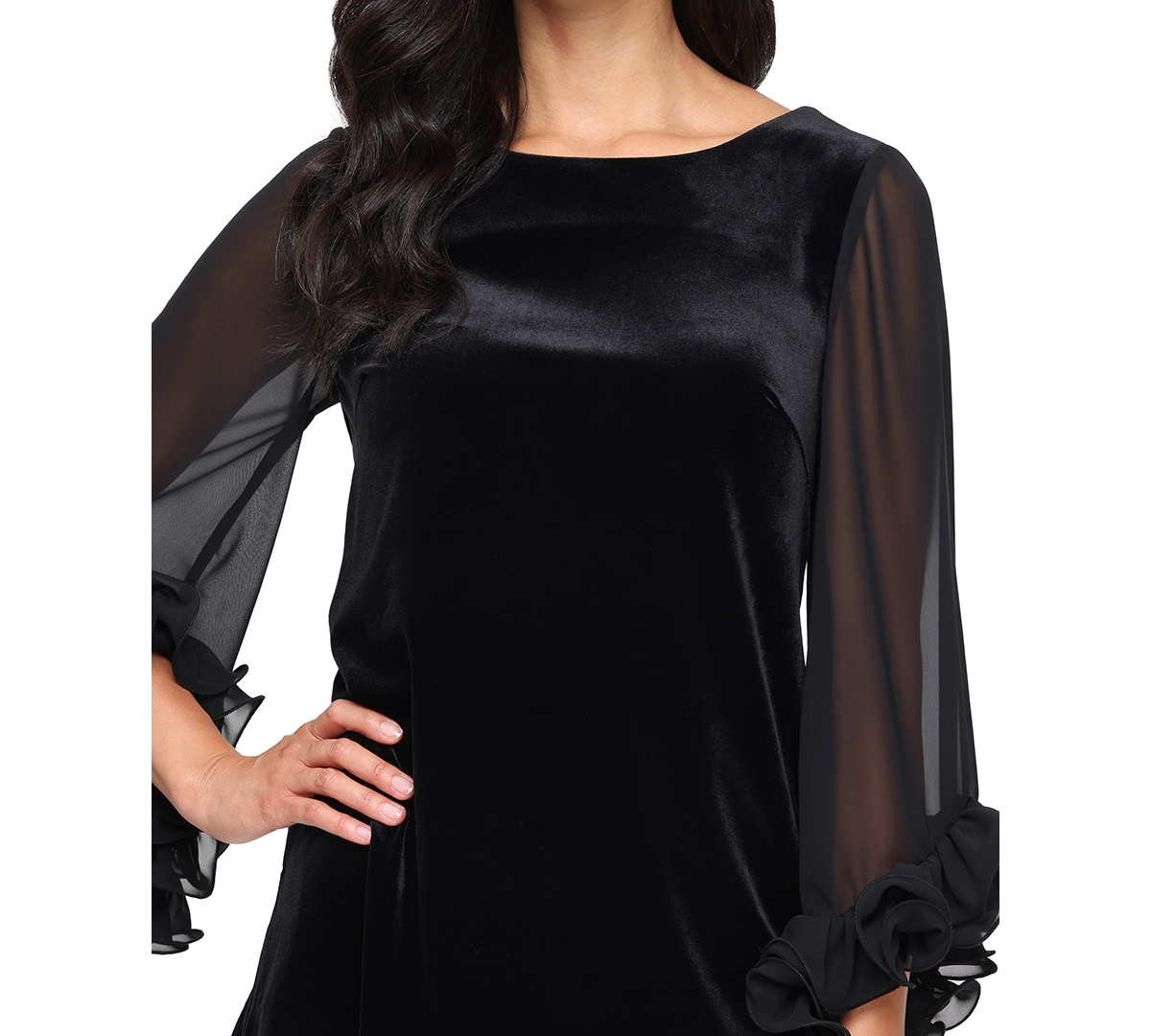 Alex Evenings Women's Boat Neck Stretch Top