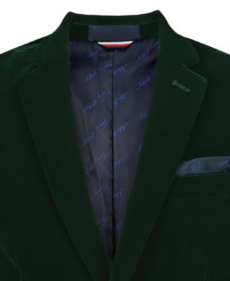 Boys' 8-20 Velvet Notch Lapel Collar Sportcoat
