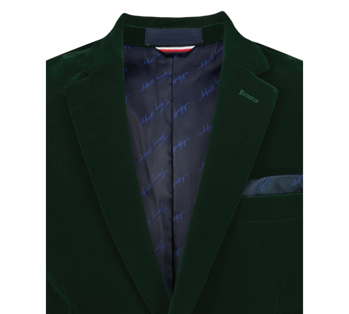 Tommy Hilfiger Boys 8-20 Velvet Notch Lapel Collar Sportcoat In Green