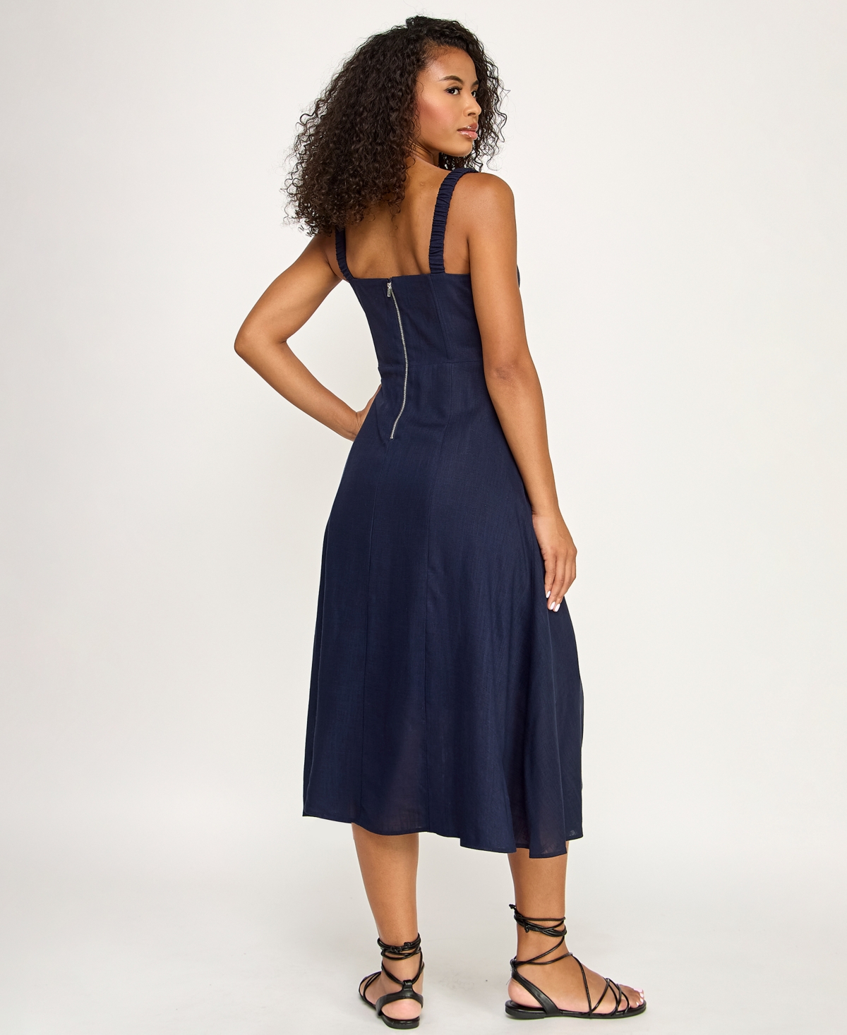 Seni & Cade Juniors' Sweetheart Neck Corset Midi Dress