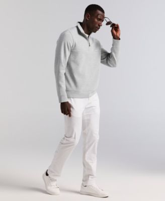 Men's Neoprene Quarter-Zip Long-Sleeve Sweater