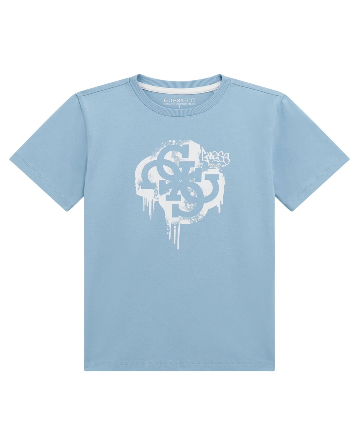 Guess Big Boys Short Sleeve Logo T-shirt In Blue