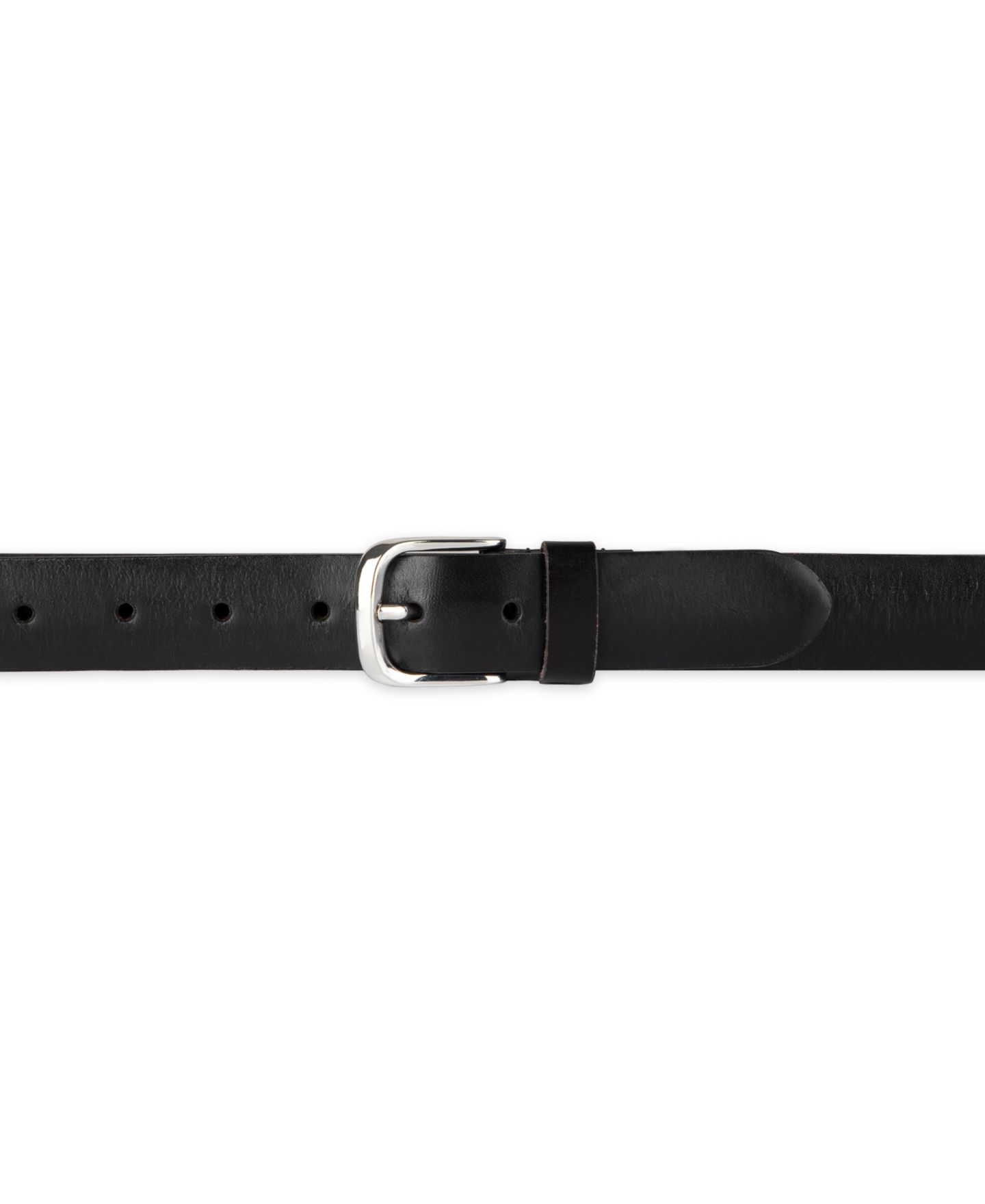 Мужской ремень Club Room Luxury Classic Feathered Edge Leather Dress Belt, цвет: Чёрный — фото 4