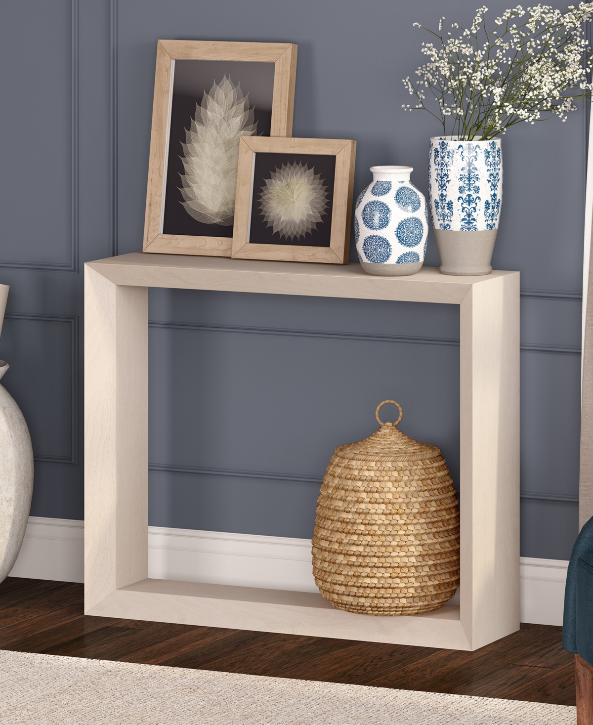 Hudson & Canal Osmond 36" Wood Wide Rectangular Console Table